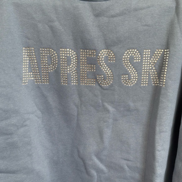 Beach Riot Apres Ski Sweatshirt in Faded Denim NWOT Size Large - Picture 3 of 5